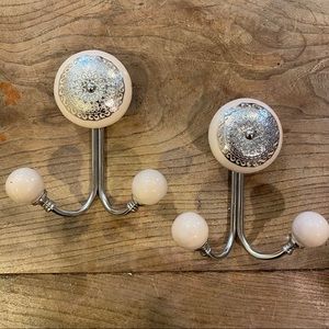 Vintage Anthropologie decorative wall knob hooks